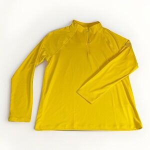 NWOT G/FORE Luxe Staple Men's‎ L 1/4 Zip Golf Pullover Yellow L/S Shirt